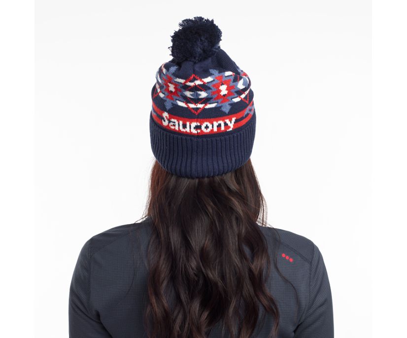 Saucony Rested Pom Beanies Dam Blå | Sverige 514XYU